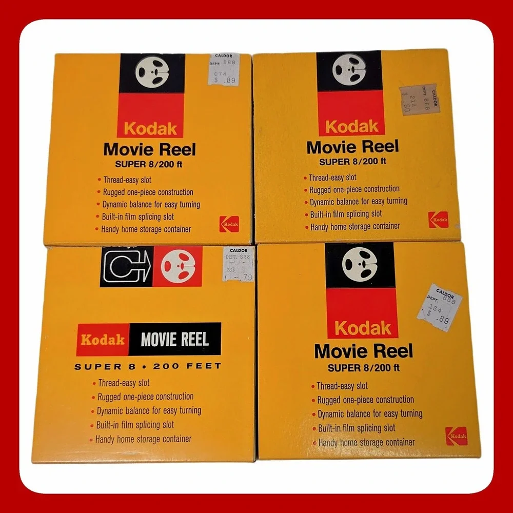 4pk Kodak Super 8 Movie Reels Vintage Found Footage Film Set 200ft Good Conditio